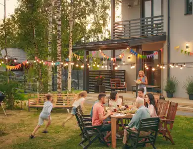 Family Dinner Outside